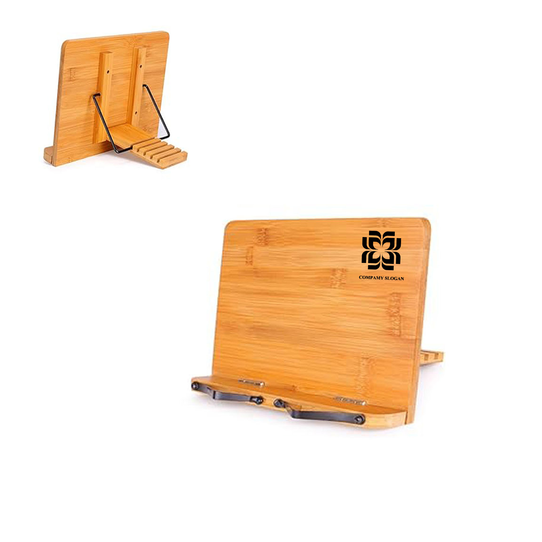 IK-QQW1055 Bamboo Book Stand logo