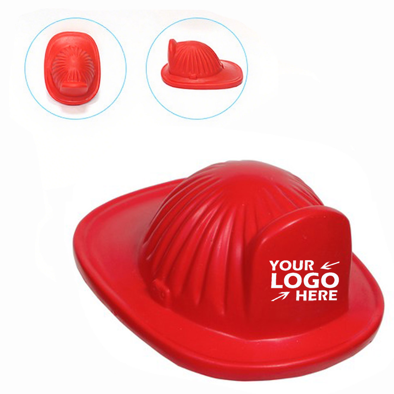 US-QQW1119 Red Firefighter Hat Stress Reliever Balls Logo