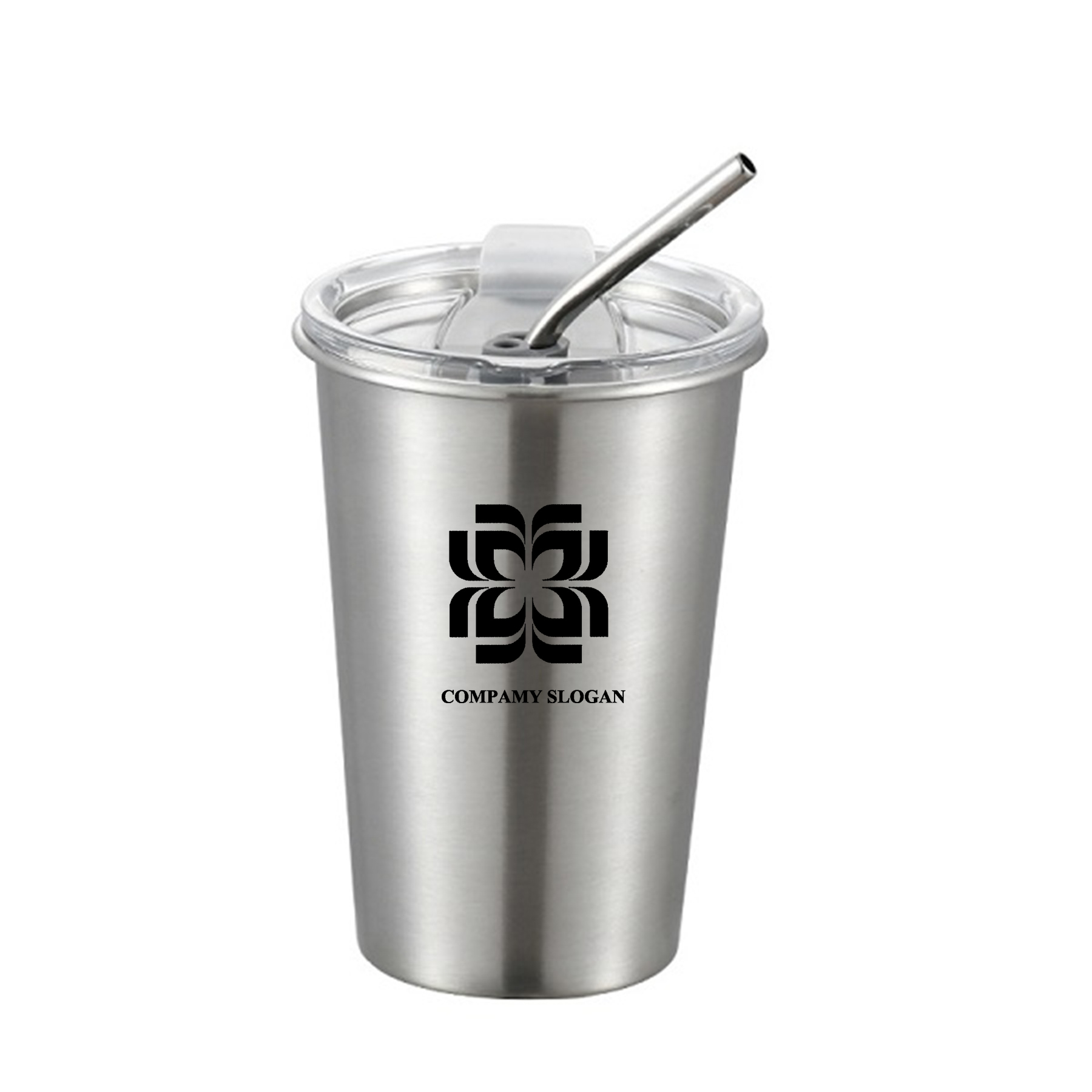 IK-CON1181 16oz 304 Stainless Steel Cup with Lid and Straw